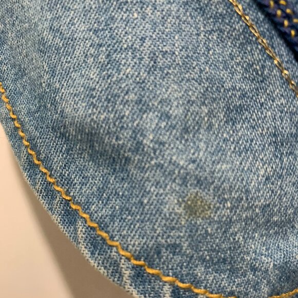 VINTAGE MONIQUE FASHIONS EMBROIDERY STUDS DENIM SHIRT JACKETS SIZE 8 - Picture 7 of 8